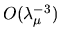 $O(\lambda_\mu^{-3})$