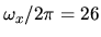 $\omega_x / 2\pi = 26$