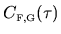 $C_{{\mbox{\tiny F,G}}}(\tau)$