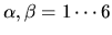 $\alpha,\beta = 1\cdots6$