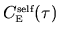 $C_{{\mbox{\tiny E}}}^{{\mbox{\tiny self}}}(\tau)$