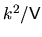 $k^2/{\mathsf{V}}$