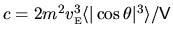 $c=2m^2 v_{{\mbox{\tiny E}}}^3 \langle\vert\cos\theta\vert^3\rangle/{\mathsf V}$