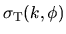 $\sigma_{\rm T}(k,\phi)$